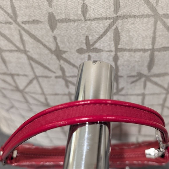 Coach Poppy Wristlet/Clutch, 8x5x1", Red/Pink/Silver EUC - Picture 6 of 13